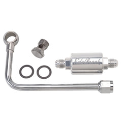 Edelbrock 3/8In Hard Fuel Line w/ -6 B-Nut and Polished Filter