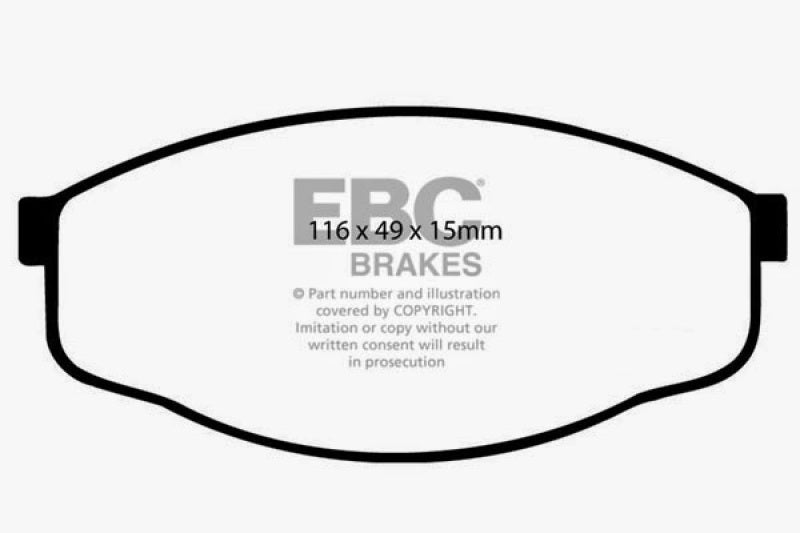 EBC 84-93 Toyota Pick-Up 1/2 Ton 2WD Greenstuff Front Brake Pads