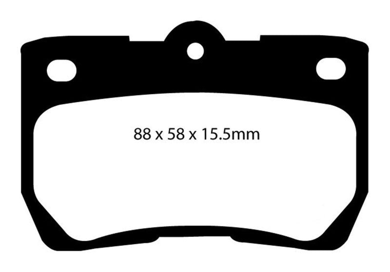 وسادات الفرامل الخلفية من Yellowstuff لسيارة Lexus GS300 3.0 EBC 06-07