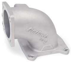 كوع سحب عالي التدفق من Edelbrock مقاس 95 مم لجسم الخانق إلى الحافة ذات الثقب المربع، مصبوب حسب الطلب