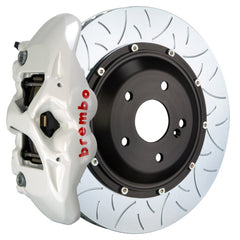 Brembo 08-13 M3 (E90/E92/E93) Rear GT BBK 4 Piston Cast 380x28 2pc Rotor Slotted Type-3- White