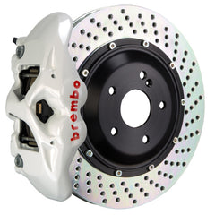 بريمبو 12-21 جراند شيروكي SRT8 Rr GT BBK 4Pist Cast 380x28 2pc Rotor Drilled-White