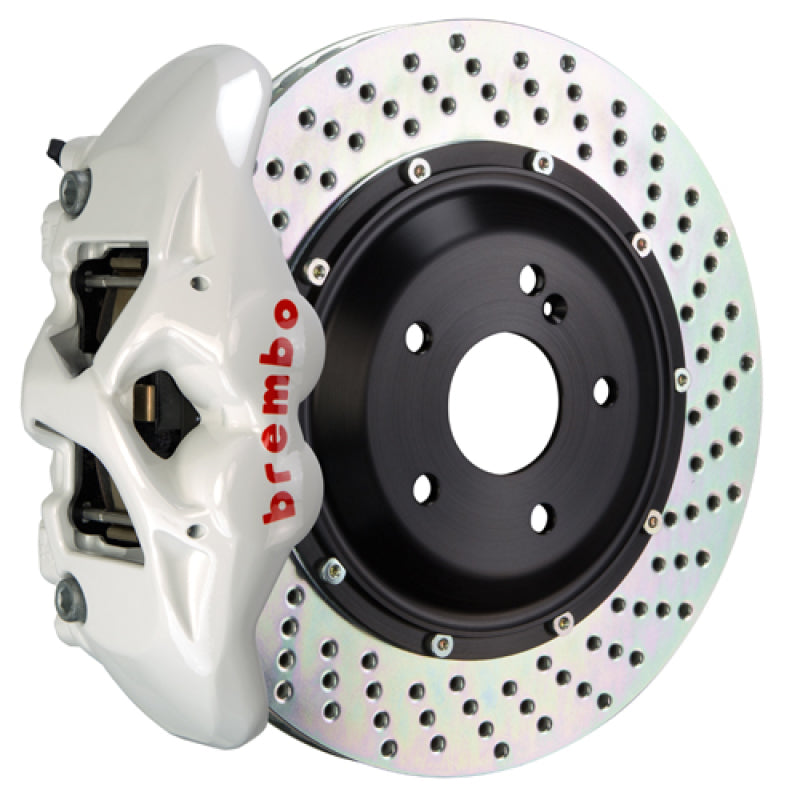 بريمبو 15-18 M3 (مكابح CC) Rr GT BBK 4Pis Cast 380x28 2pc Rotor Drilled-White