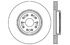 StopTech 95-00 Lexus LS 400 Right Front Slotted & Drilled Rotor