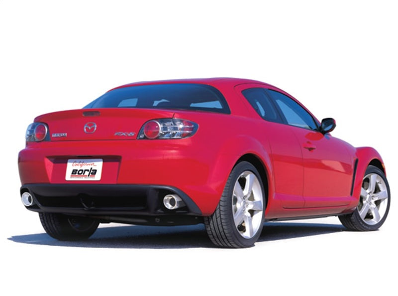 عادم خلفي دائري مقطوع بزاوية من Borla لسيارة Mazda RX-8 سعة 1.3 لتر موديل 2003-2009