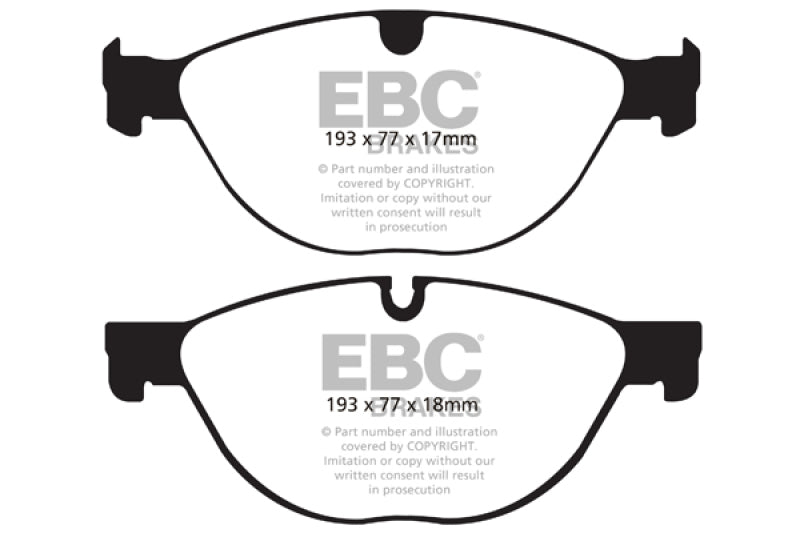 EBC 10-15 Jaguar XF 5.0 Supercharged (470) Yellowstuff Front Brake Pads