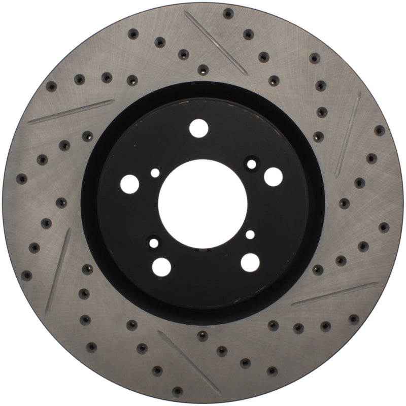 StopTech 07-08 Acura MDX SportStop Slotted & Drilled Left Front Rotor