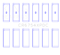 King Toyota 2JZGE 2JZGTE 24v (Size STDX - Predoweled for Alum Rods) Coated Perf Rod Bearing Set