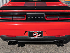 aFe MACH Force-Xp 2-1/2in 304 SS Cat-Back Exhaust 15-21 Dodge Challenger V6-3.6L - Quad Black Tip