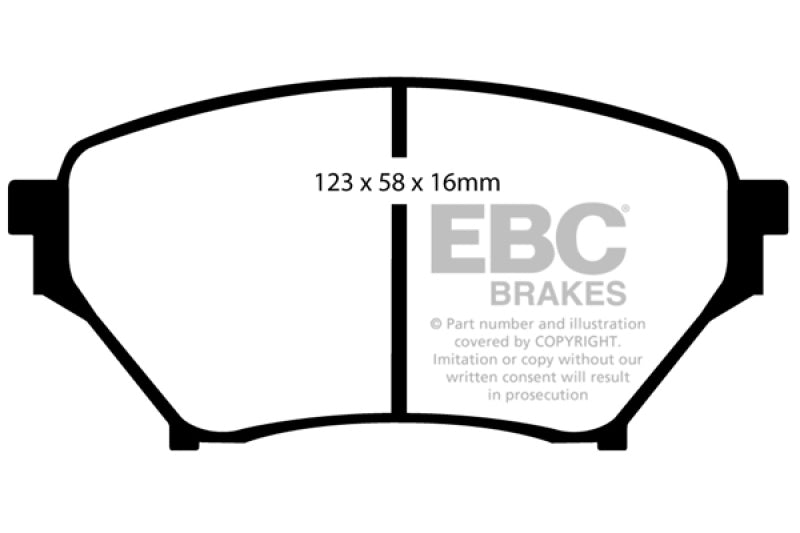 وسادات الفرامل الأمامية Greenstuff لسيارة Mazda Miata MX5 1.8 (نظام تعليق رياضي) EBC 01-03