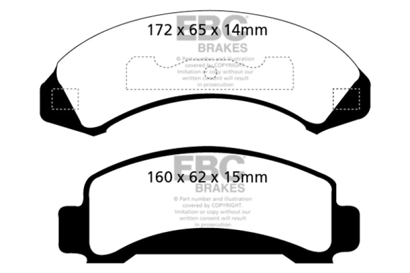 EBC 87-88 Ford Aerostar 2.3 Greenstuff Front Brake Pads