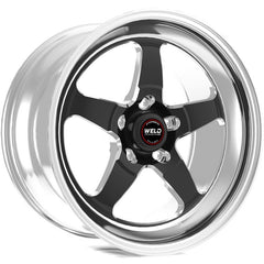 عجلة Weld S71 مقاس 17x10.5 / 5x115 مم BP / 5.7 بوصة BS سوداء (وسادة عالية) - قفل حبة واحدة أسود MT