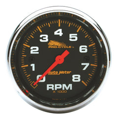 Autometer Pro-Cycle Gauge Tach 2 5/8in 8K Rpm 2&4 Cylinder Black