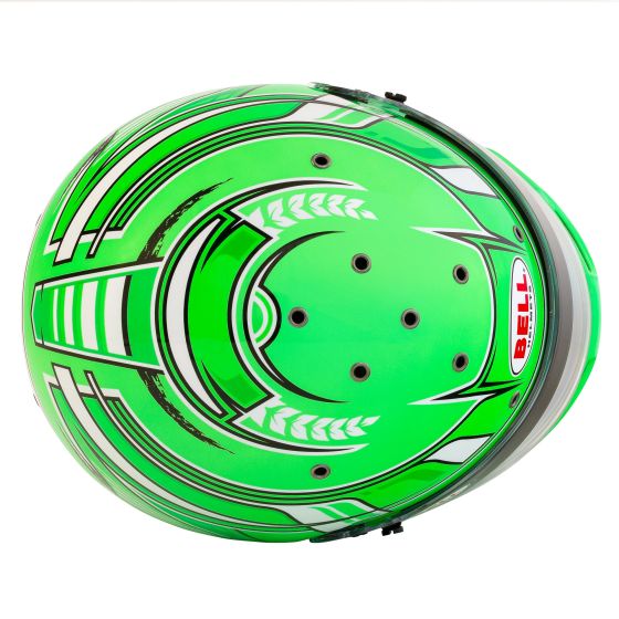 BELL KC7 CMR Champion Green Kart Helmet - CMR Approved