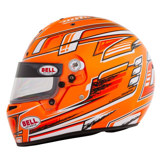 BELL KC7 CMR Champion Orange Kart Helmet - CMR Approved