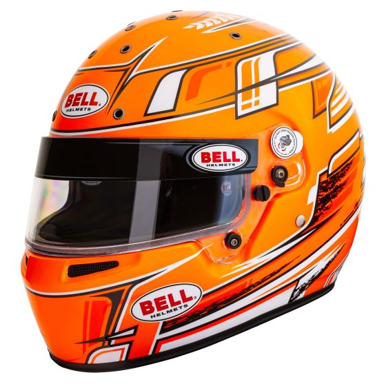 BELL KC7 CMR Champion Orange Kart Helmet - CMR Approved