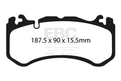 EBC 08-13 Mercedes-Benz C63 AMG (W204) 6.2 Bluestuff Front Brake Pads