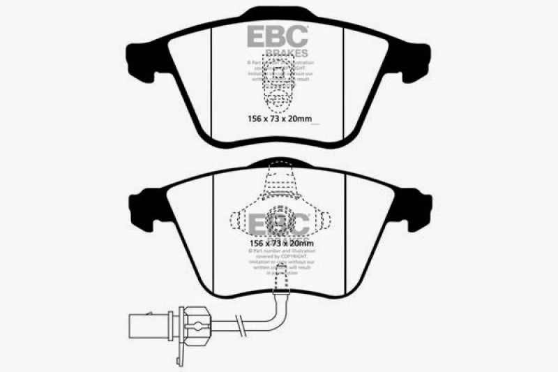 EBC 02-04 Audi A6 Quattro 2.7 Twin Turbo Sedan (4 Pad Set) Redstuff Front Brake Pads