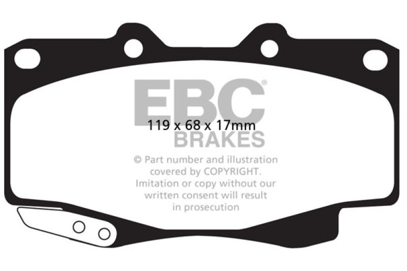 EBC 99-04 Toyota Tacoma 4WD 2.7 Greenstuff Front Brake Pads