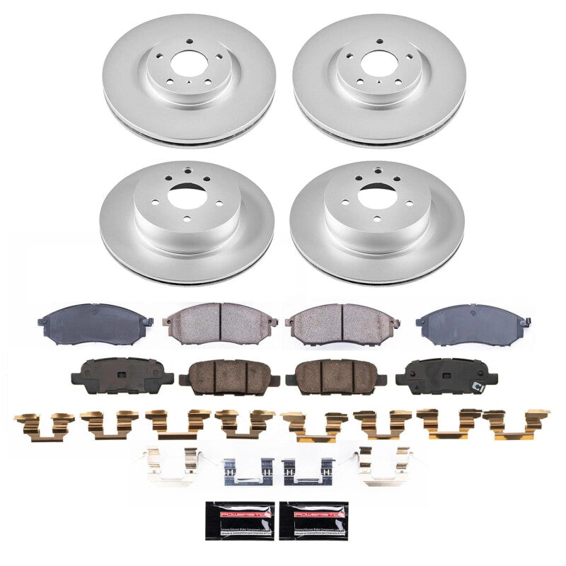 Power Stop 20-22 Cadillac CT4 Front Z17 Coated Brake Kit