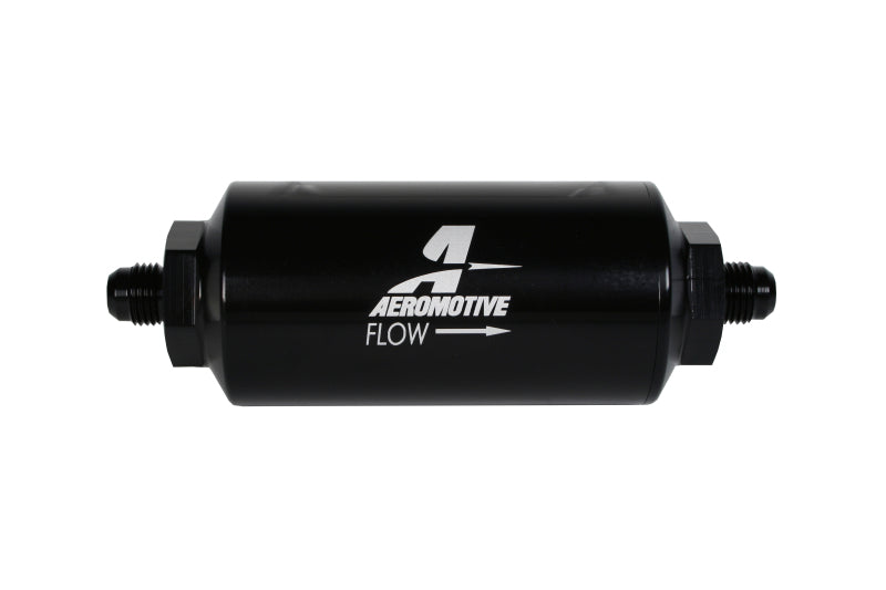 فلتر خطي AeroMotive - (AN-06 ذكر) عنصر من الفولاذ المقاوم للصدأ مقاس 100 ميكرون