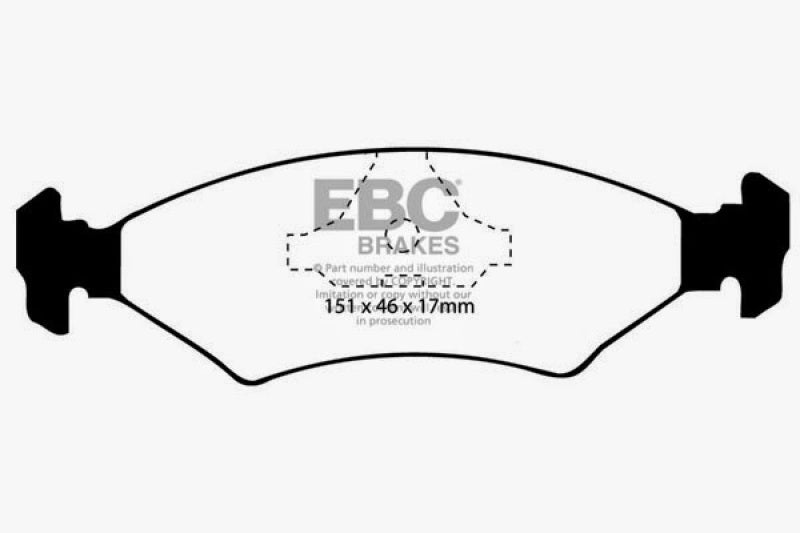 EBC 85-89 Ferrari 328 3.2 Yellowstuff Rear Brake Pads