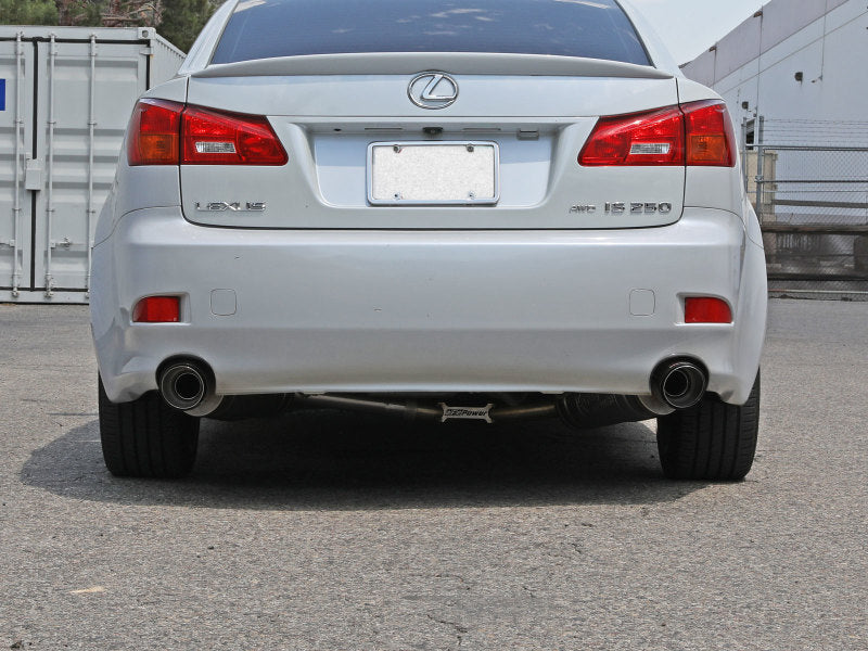 نظام عادم خلفي للمحور من aFe POWER Takeda 06-13 Lexus IS250/IS350 SS مع أطراف من ألياف الكربون