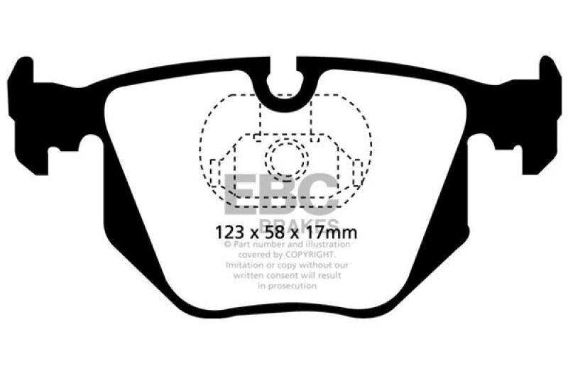 وسادات الفرامل الخلفية Yellowstuff لسيارة BMW M3 3.2 (E46) EBC 01-07