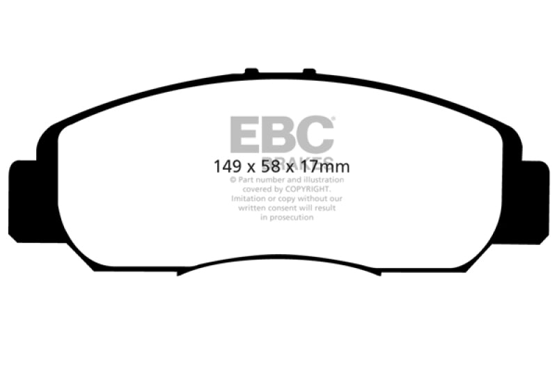 وسادات الفرامل الأمامية Greenstuff لسيارة Acura CSX (كندا) 2.0 EBC 06-11