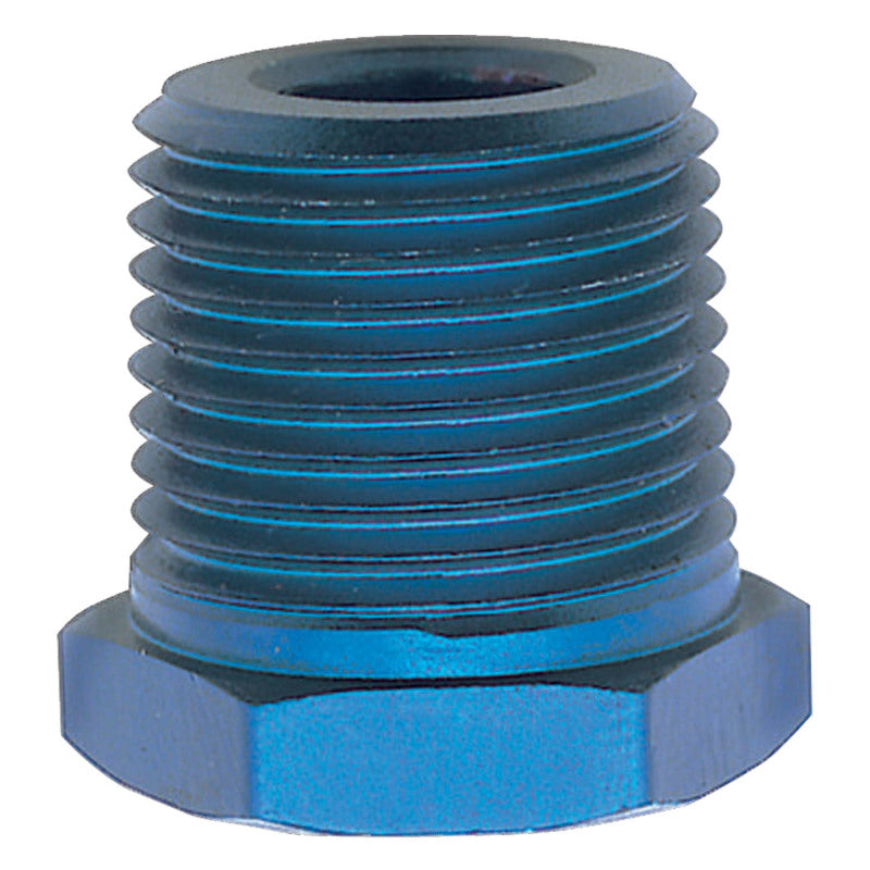 Russell Performance 1/2in Male to 1/4in Female Pipe Bushing Reducer (Blue)