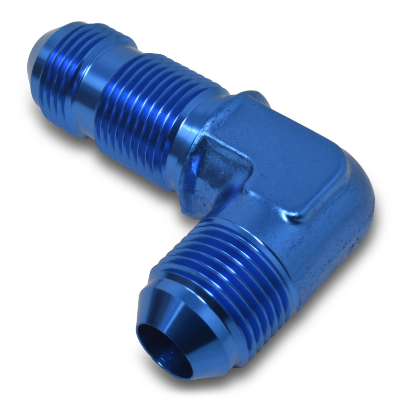 Russell Performance -8 AN 90 Degree Flare Bulkhead (Blue)