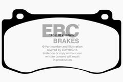 EBC 06-10 Jeep Grand Cherokee SRT-8 6.1L Extra Duty Front Brake Pads