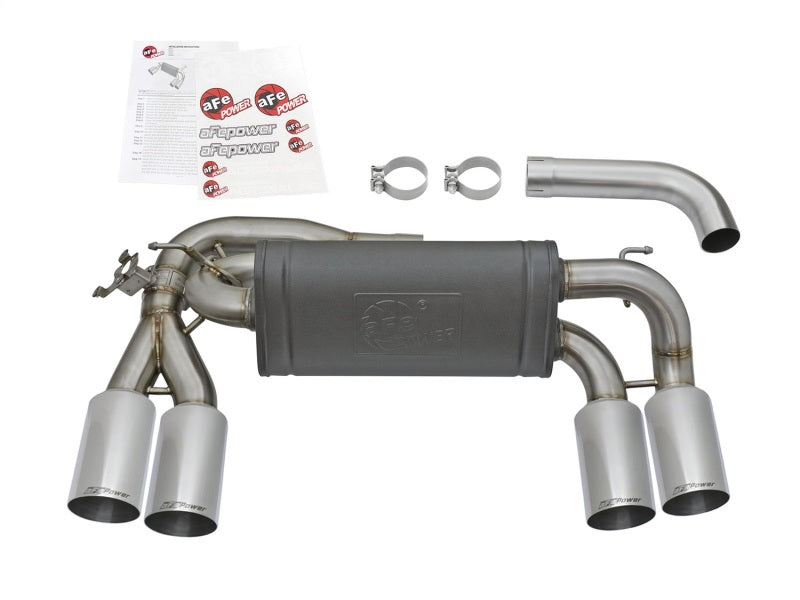 aFe MACHForce XP 3in - 2 1/2in Axle Back 304SS Exhaust with Polished Tips 16-17 BMW M2 (f87)