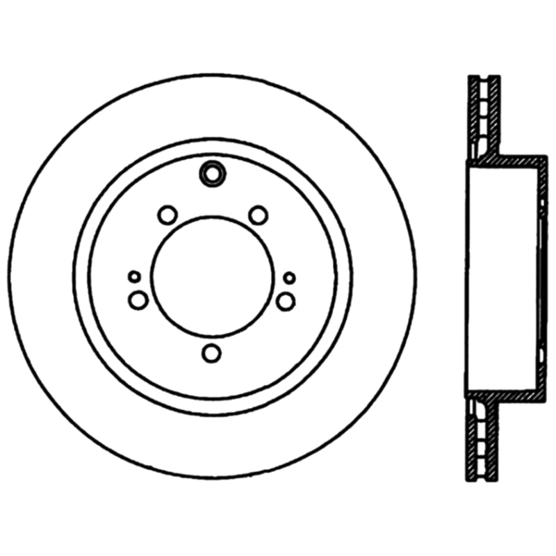 Stoptech 03-06 Evo 8 & 9 Rear Premium High Carbon CRYO-STOP Rotor