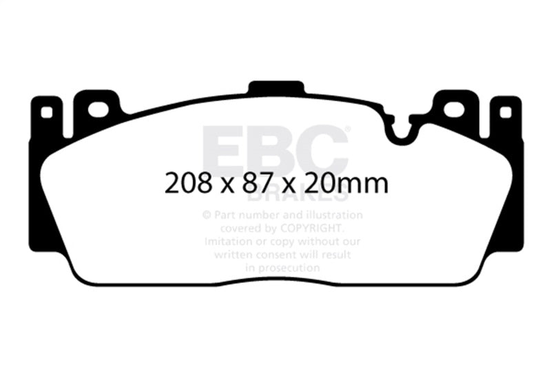 EBC 12+ BMW M5 4.4 Twin Turbo (F10) Yellowstuff Front Brake Pads