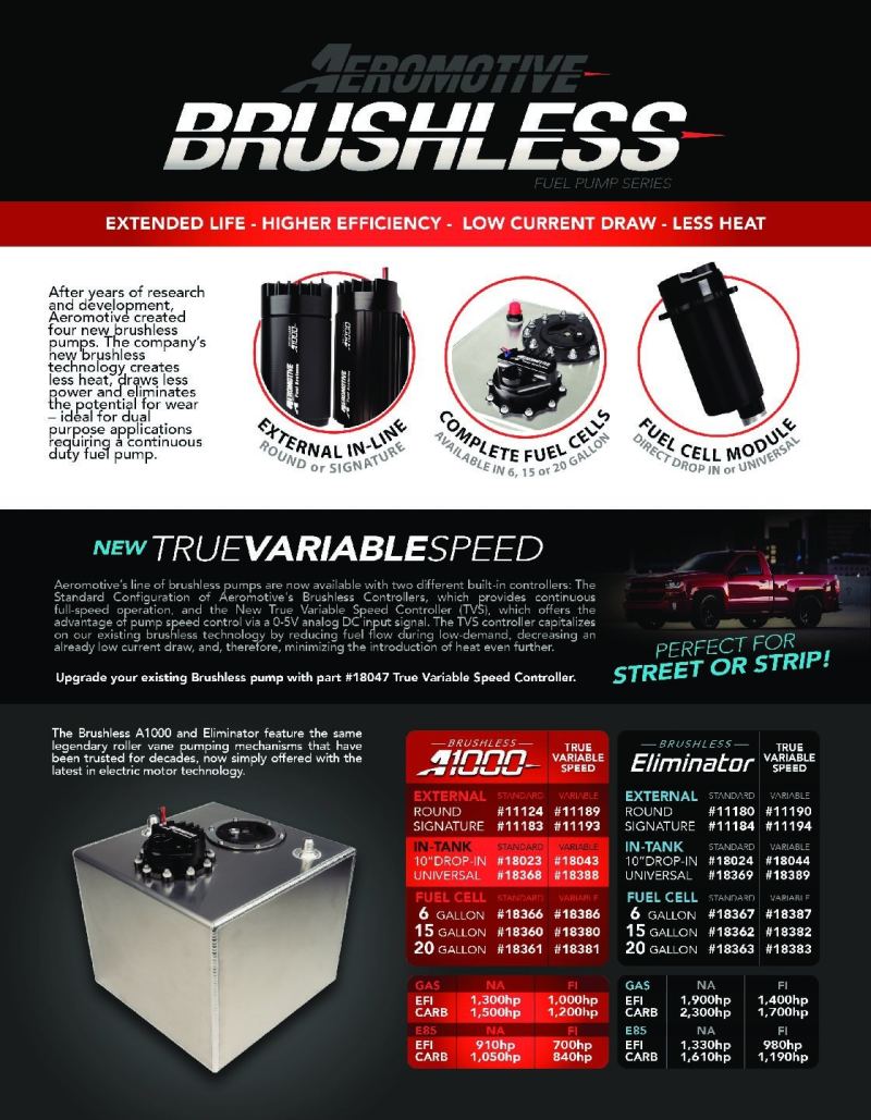 Aeromotive Fuel Pump - Universal - In-Tank Brushless A1000