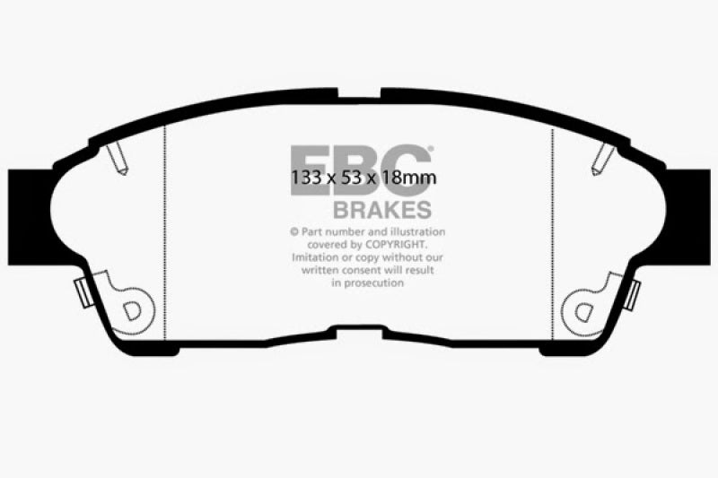 EBC 92-01 Toyota Camry 2.2 Redstuff Front Brake Pads