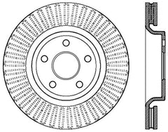 StopTech Slotted Sport Brake Rotor 11-17 Jeep Grand Cherokee (Excludes SRT8)