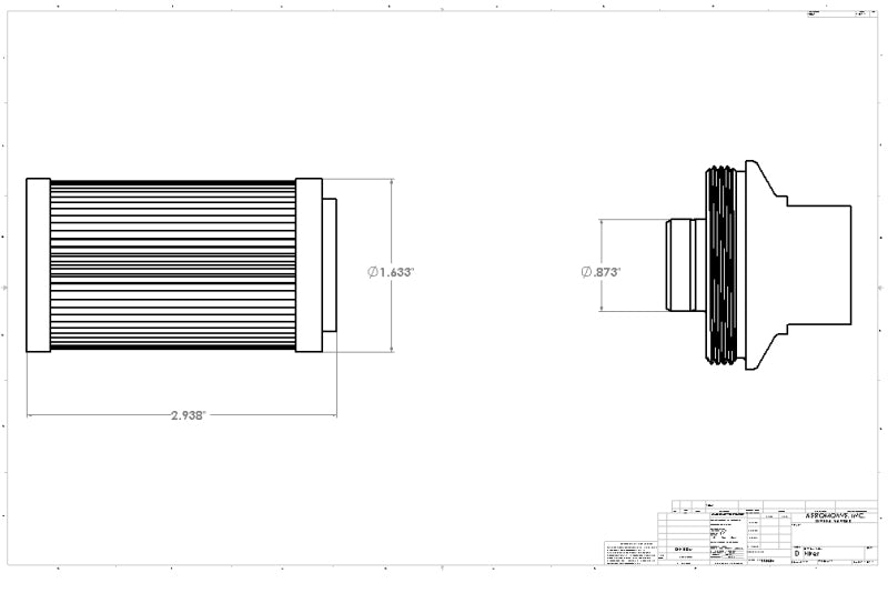 Aeromotive In-Line Filter - (AN-10) 10 Micron fabric Element