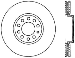 StopTech Power Slot 05-10 VW Jetta (except Wagon) Front Right Slotted CRYO Rotor