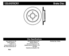 StopTech 01-07 Ford Focus Cryo-Stop Premium Rotor