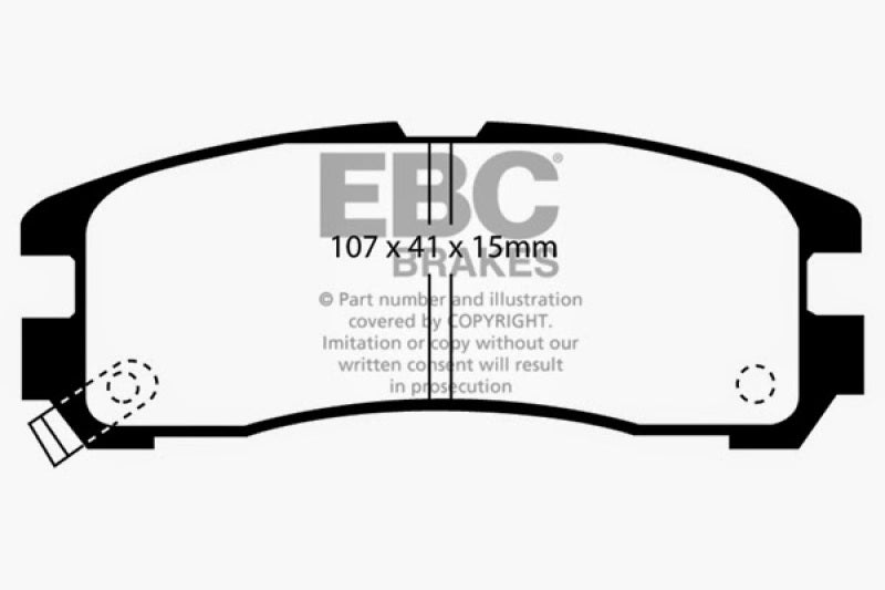 وسادات الفرامل الخلفية من Redstuff لسيارة Chrysler Sebring Coupe 2.0 EBC 95-99