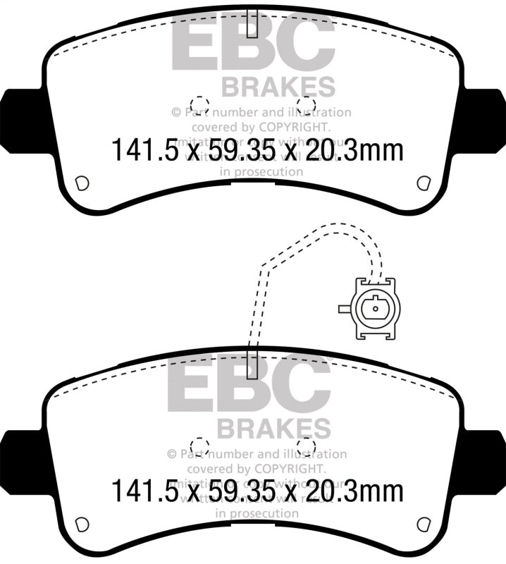 EBC 2014-2016 Ram Trucks Promaster 3.0L TD Yellowstuff Rear Brake Pads