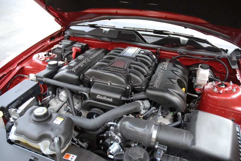 مجموعة شاحن سوبر تشارجر Edelbrock المرحلة 1 - مجموعة الشارع 2010-2010 Ford Mustang 4 6L 3V مع موالف