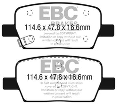 EBC 2018+ Chevrolet Traverse 2.0L Turbo Greenstuff Rear Brake Pads