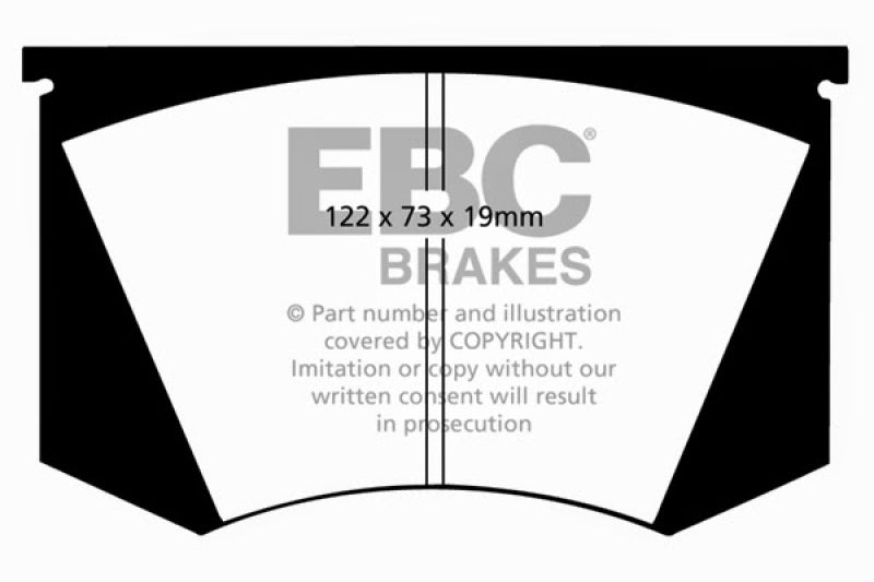 EBC 64-66 Ac Cobra 7.0 Yellowstuff Front Brake Pads