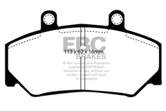 EBC 85-93 Volvo 740 2.1 (Bendix) Yellowstuff Front Brake Pads