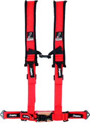 DragonFire Racing Harness- H-Style- 4-Point- 2in Buckle- Red