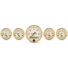 AutoMeter Gauge Kit 5 Pc. 3-1/8in. & 2-1/16in. Elec. Speedometer Golden Oldies