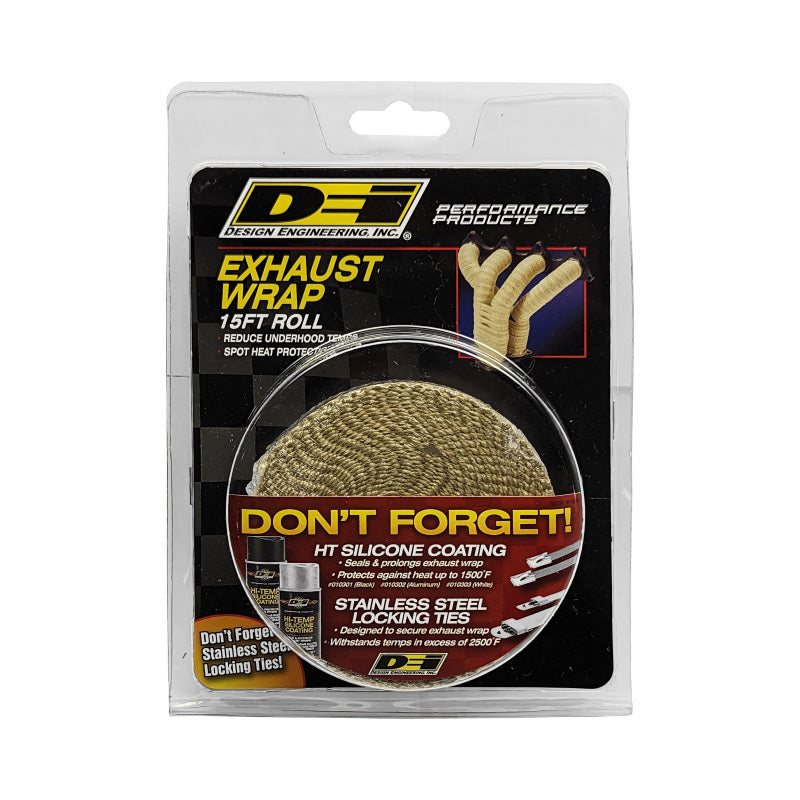 DEI Exhaust Wrap 1in x 15ft - Tan